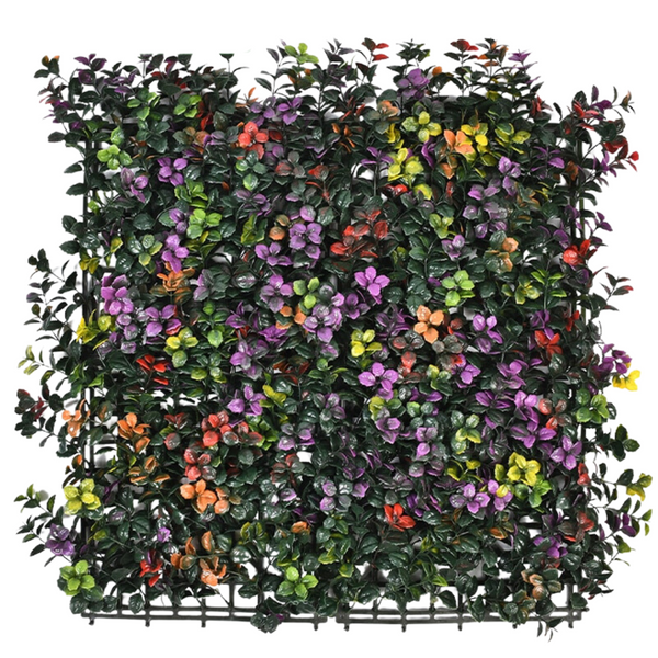 Mur végétal carré multicolore