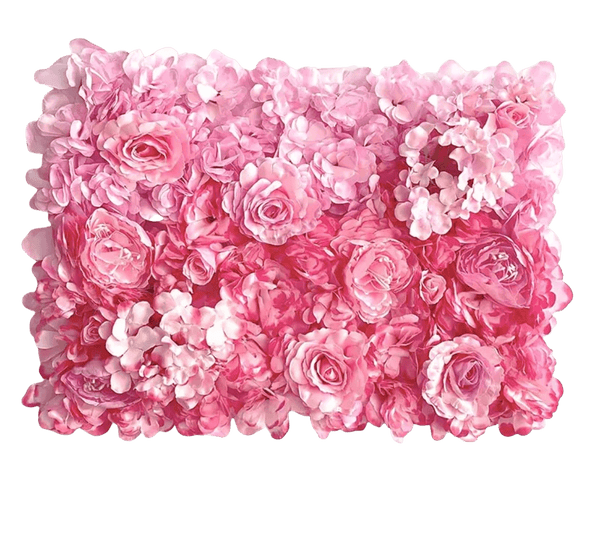mur végétal hortensia rose clair