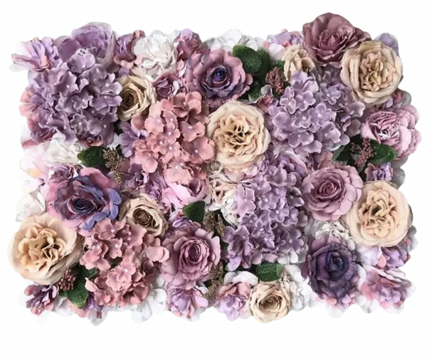 mur végétal hortensia rose violet et rose