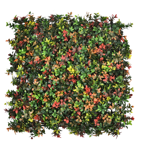 Mur végétal carré couleur d'automne