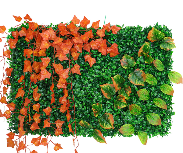 Mur végétal feuillage d'automne