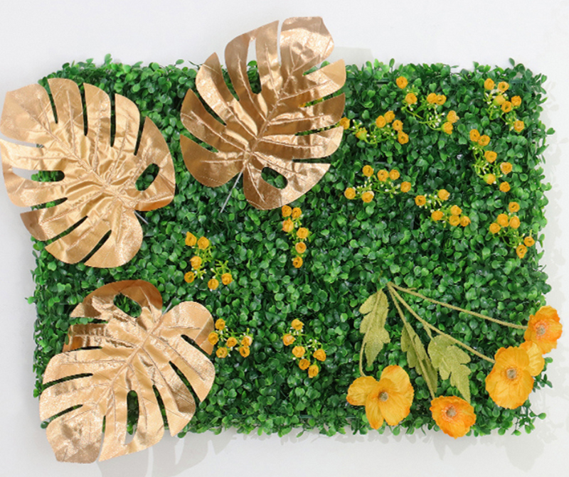Mur végétal feuilles d'or !