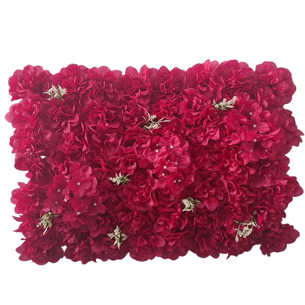mur vegetal hortensia rose unie details