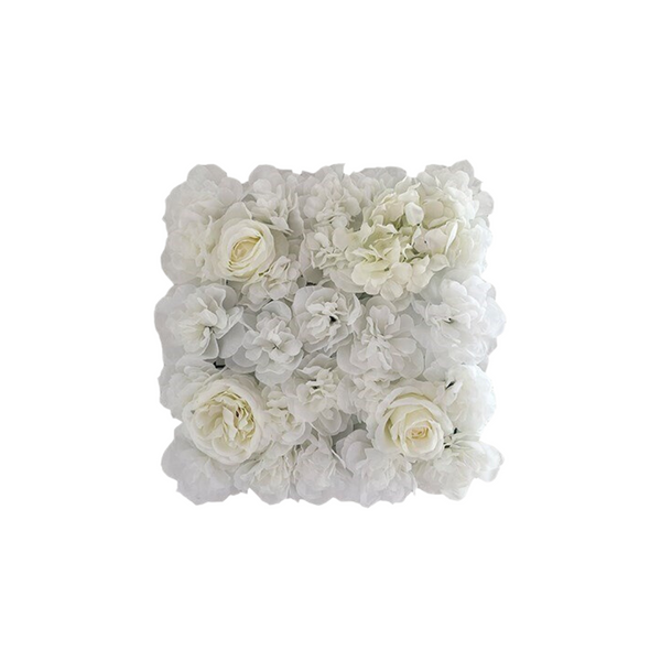 Mur végétal de roses carré blanc