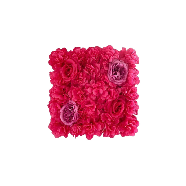 Mur végétal de roses carré rouge