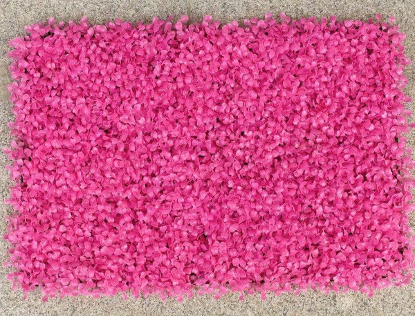 Mur végétal de buis rose 